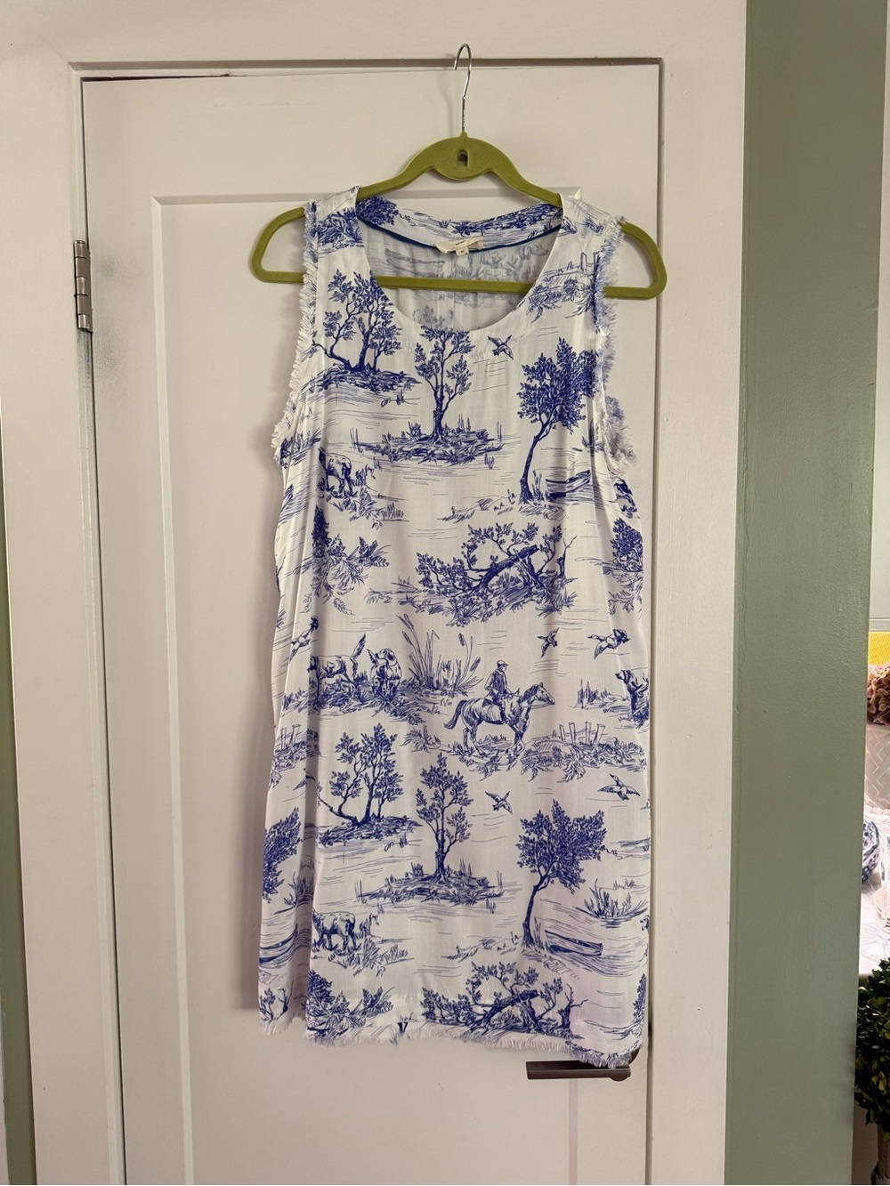 Blue Joie Toile Li en Shift Dress by Umgee Size Medium